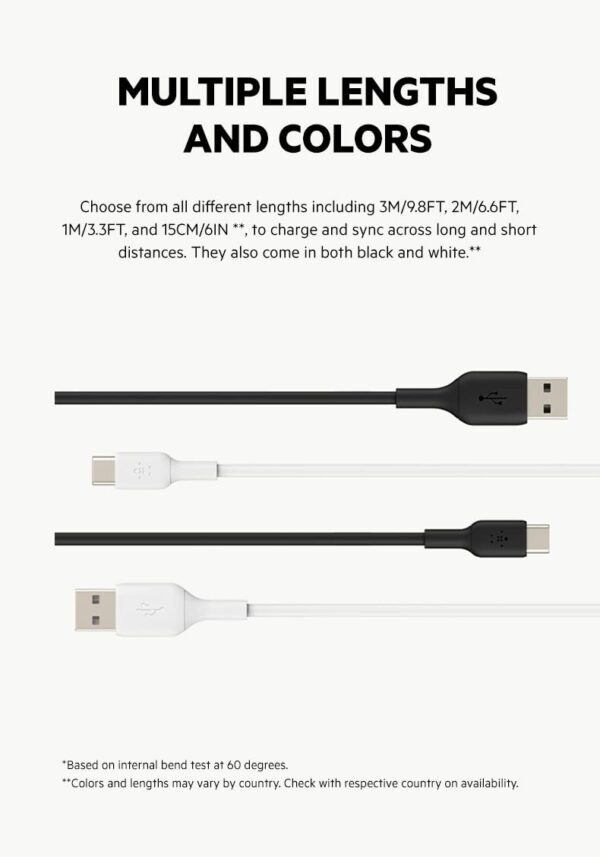 BELKIN 2M USB-A TO USB-C CABLE