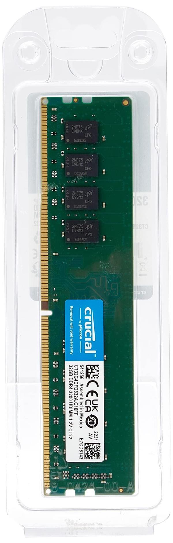 Crucial 32GB DDR4-3200 UDIMM | CT32G4DFD832A 