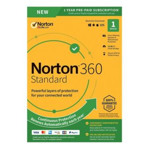 Norton 360 Standard 1 Device 1 Year + VPN Email Key
