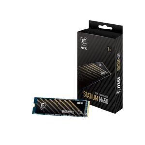 MSI Spatium M450 1TB V1 1TB PCIe Gen4x4 NVMe 3400/2400 MBs - 5Yrs