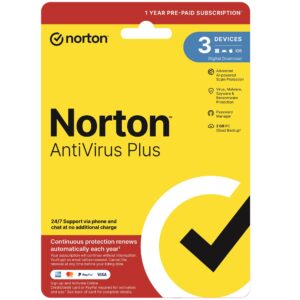 Norton Anti Virus Plus 3 Devices 1 Year Email Key - 21468602